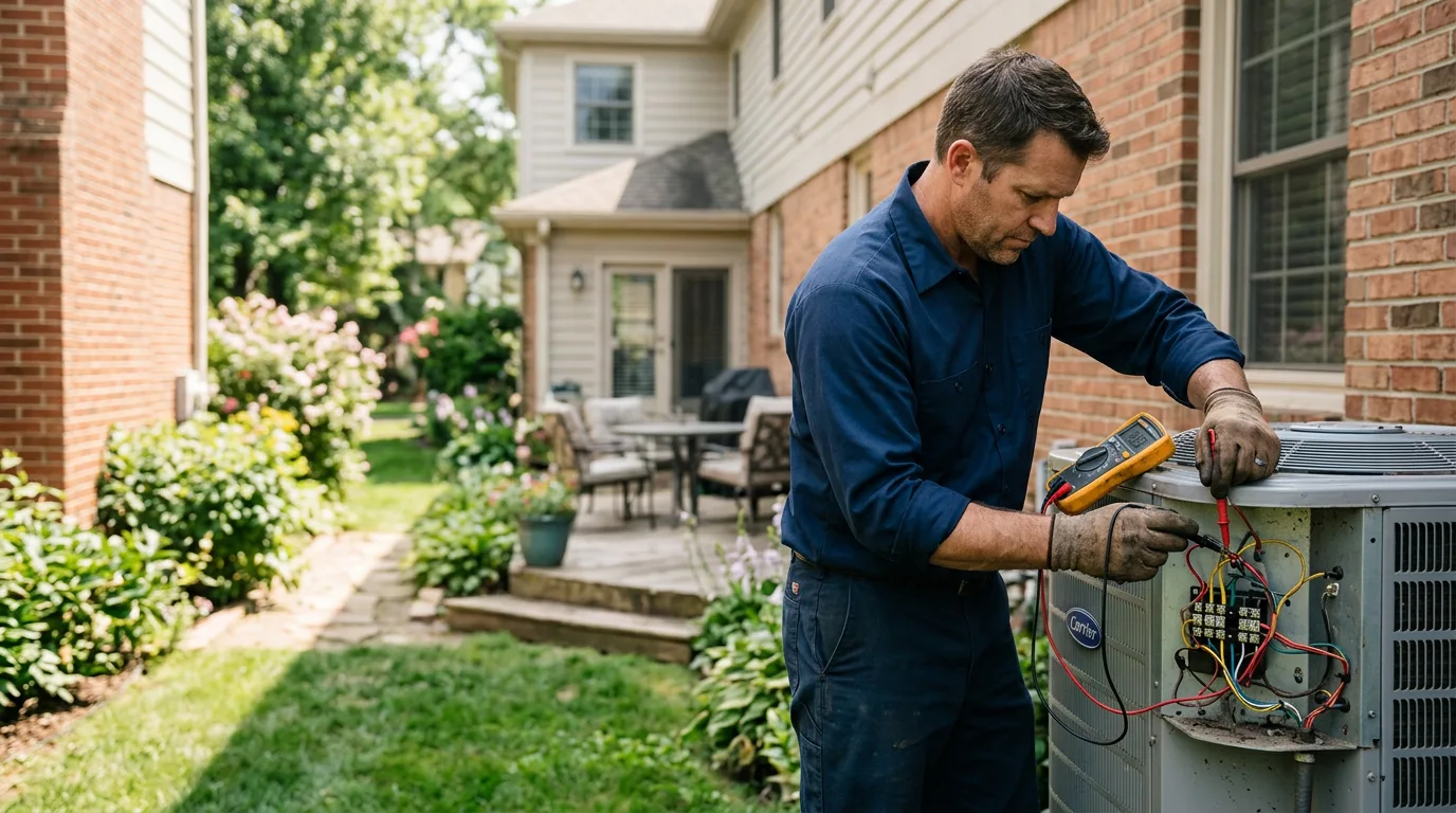 HVAC technician working near Victor, WV